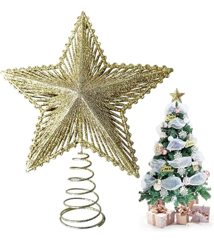 ツリー　トップスター　シルバー　星 Amazon.co.jp: グリッタークリスマスツリートップ スター H15cm